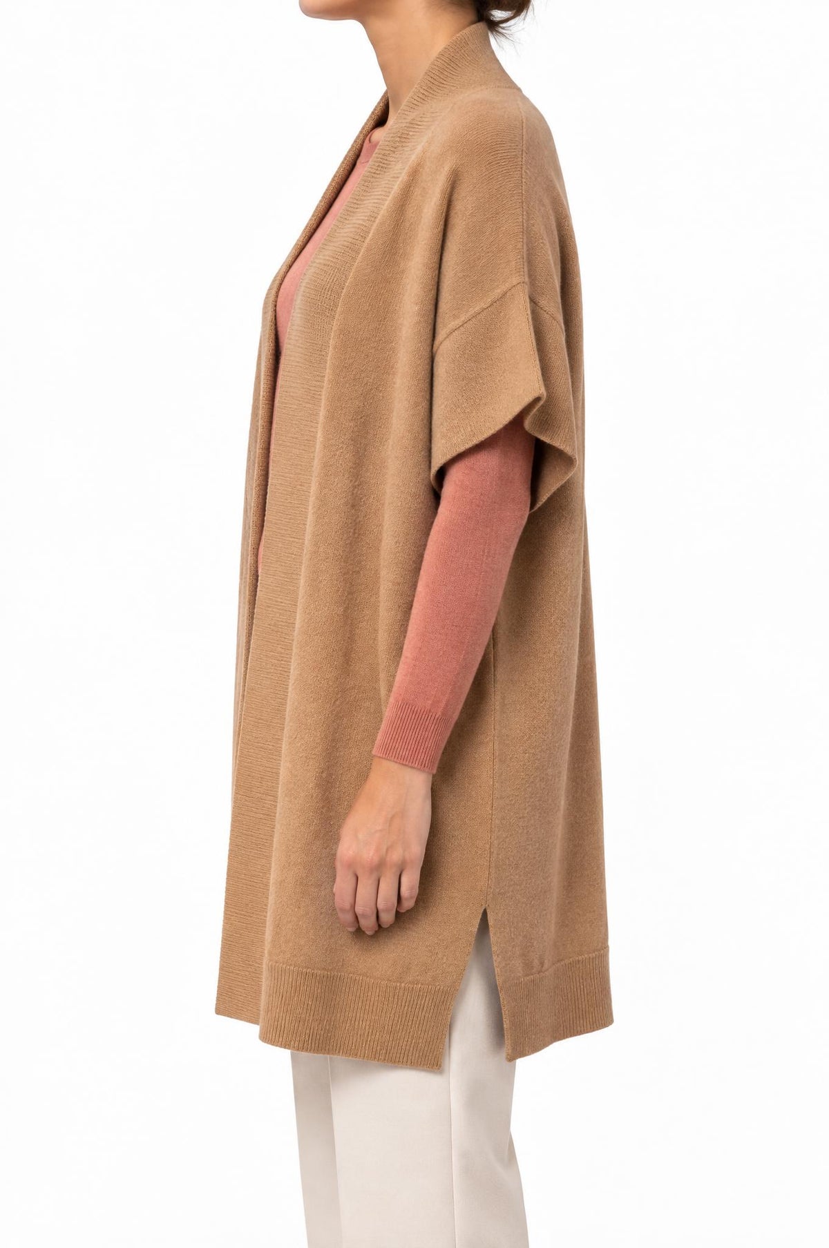 Cardigan Solocasmir Larga Camel
