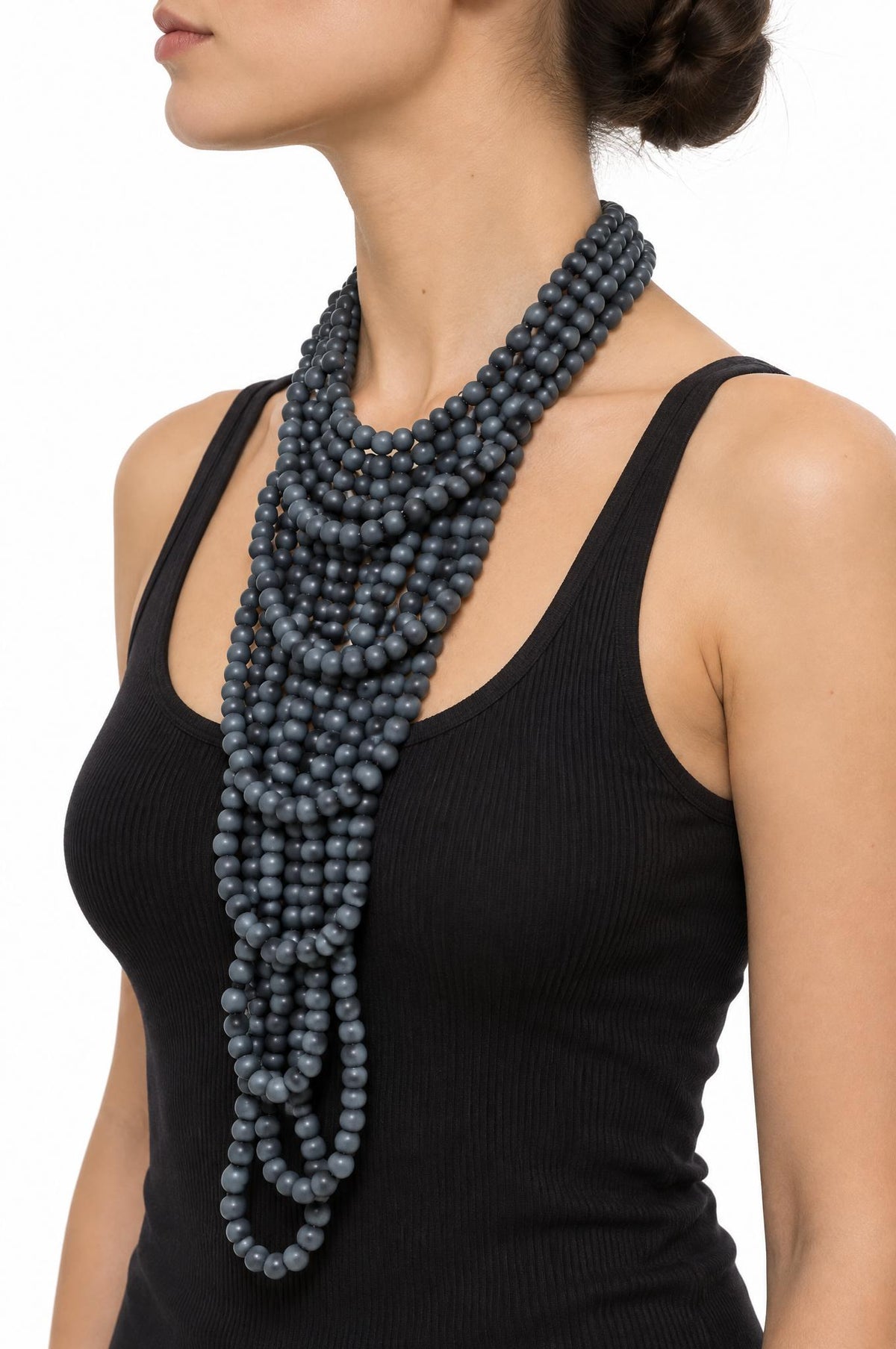Collana Il Baco Da Seta Palline Blu