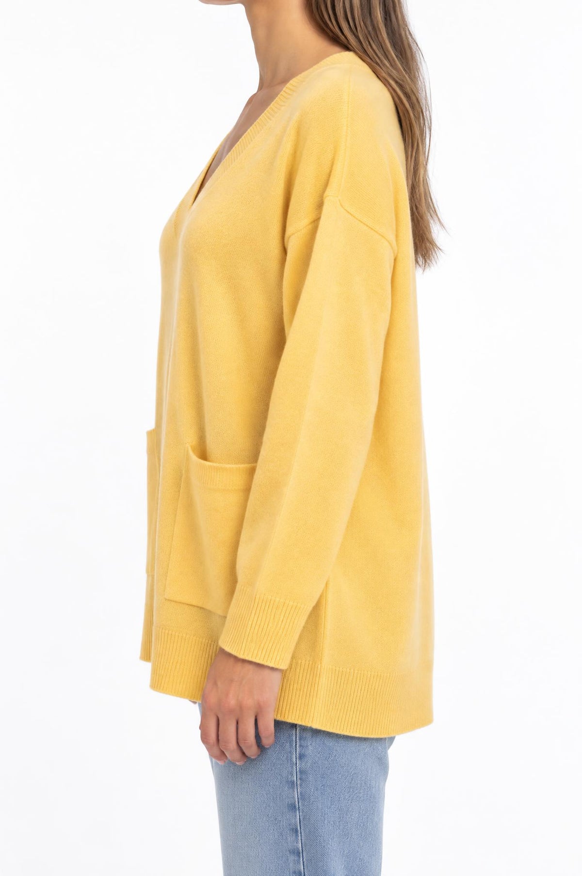 Jersey Solocasmir Pico Bolsillos Amarillo
