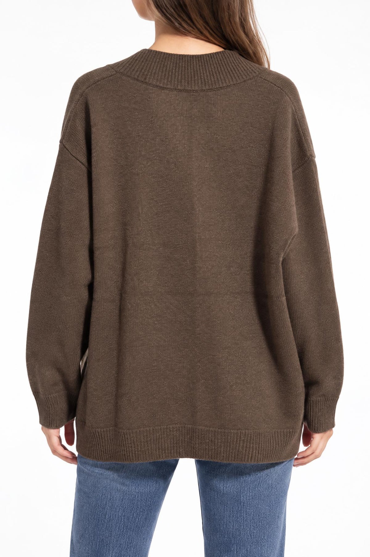 Jersey Solocasmir Pico Marron