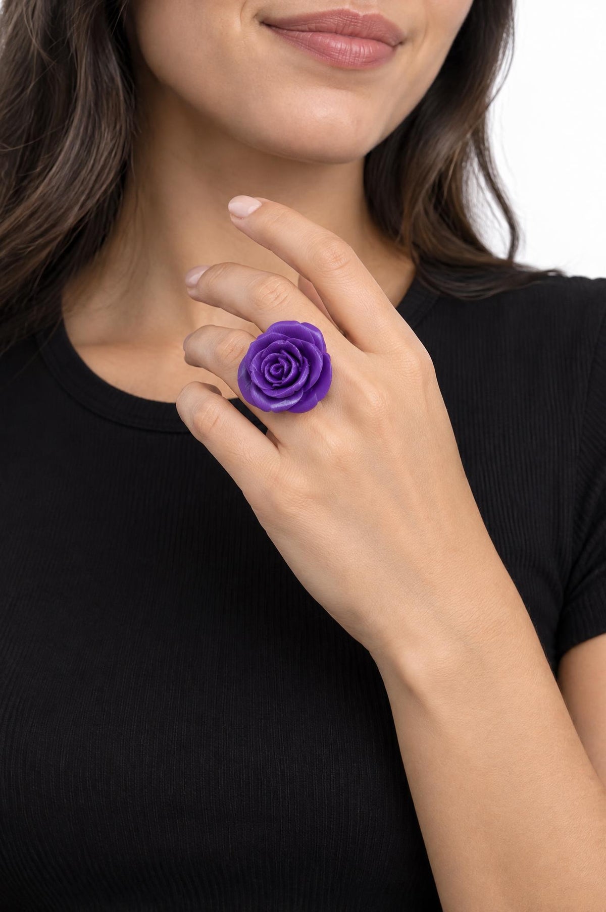 Anillo Fabrizio Marcantelli Flor Morada