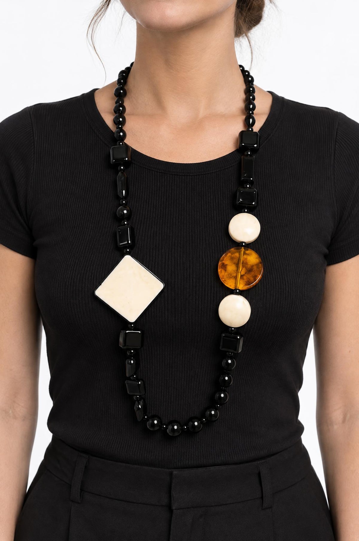 Collana Il Baco Da Seta Rombo grezzo