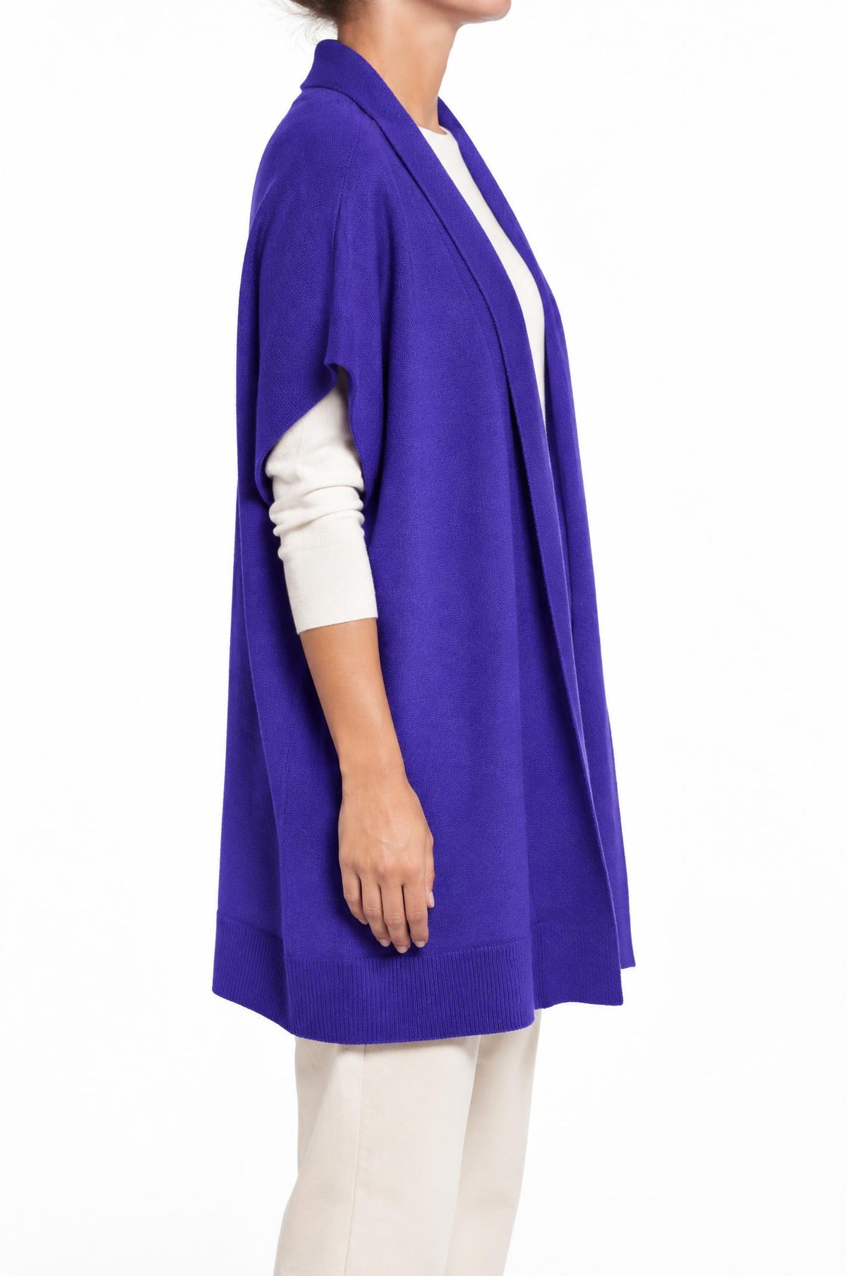 Cardigan Solocasmir Larga Violeta