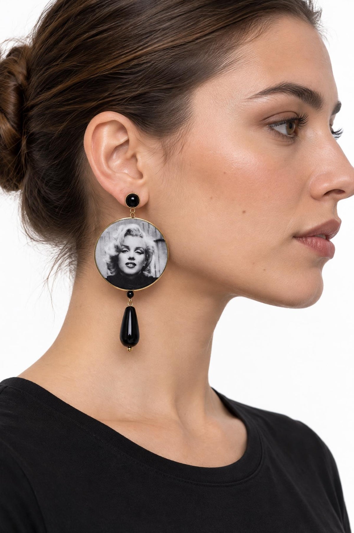Pendientes Fabrizio Marcantelli Redondo Marylin Monroe