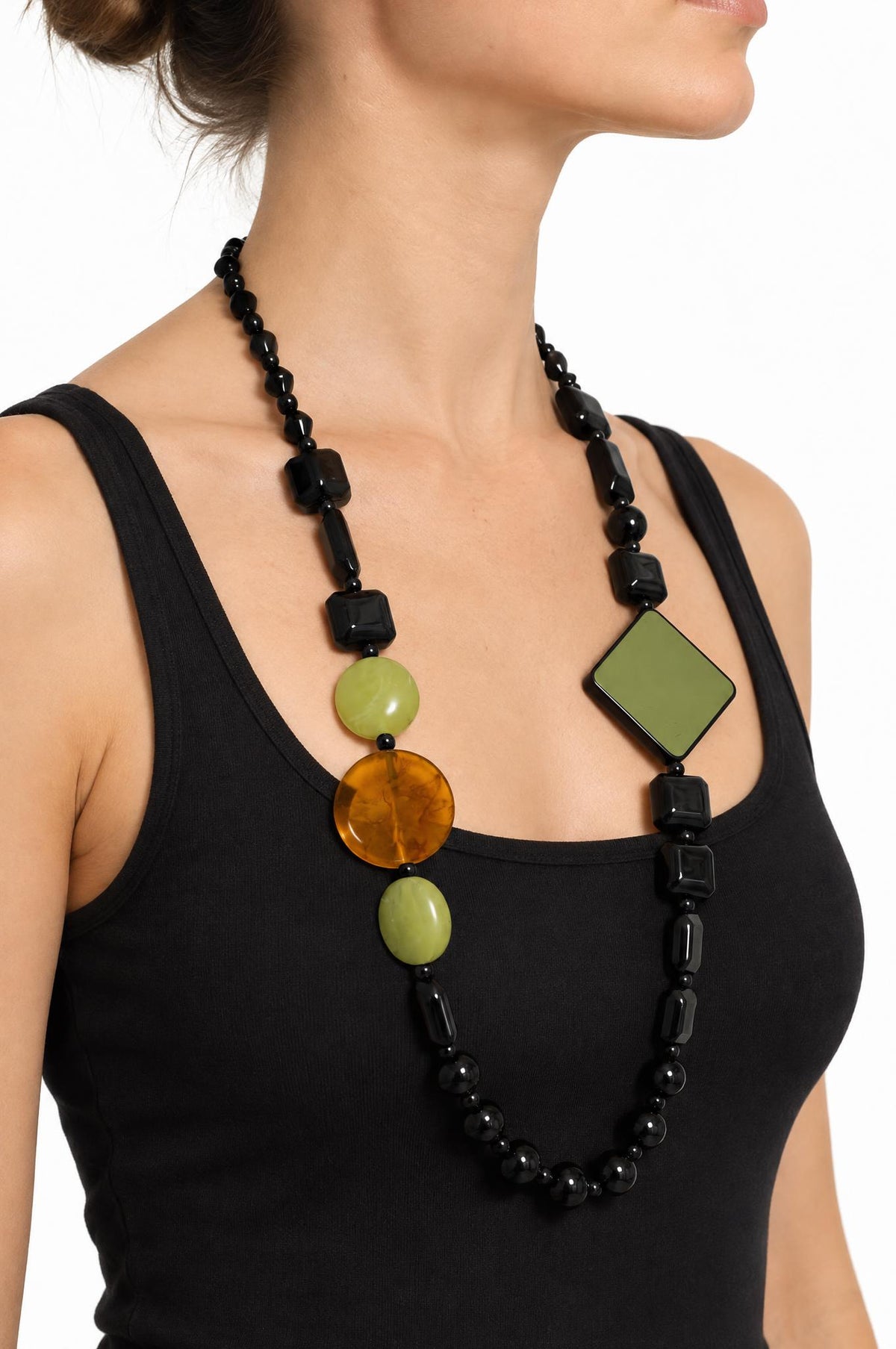 Collana Il Baco Da Seta Rombo verde