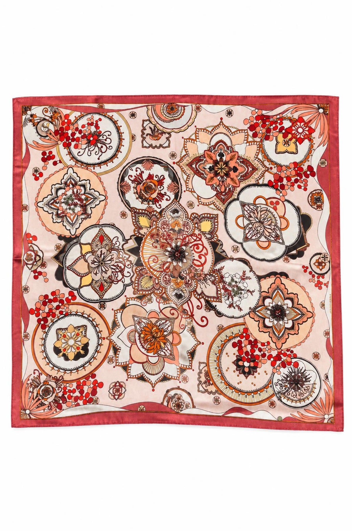 Foulard Maison Fanli Flores Rosa