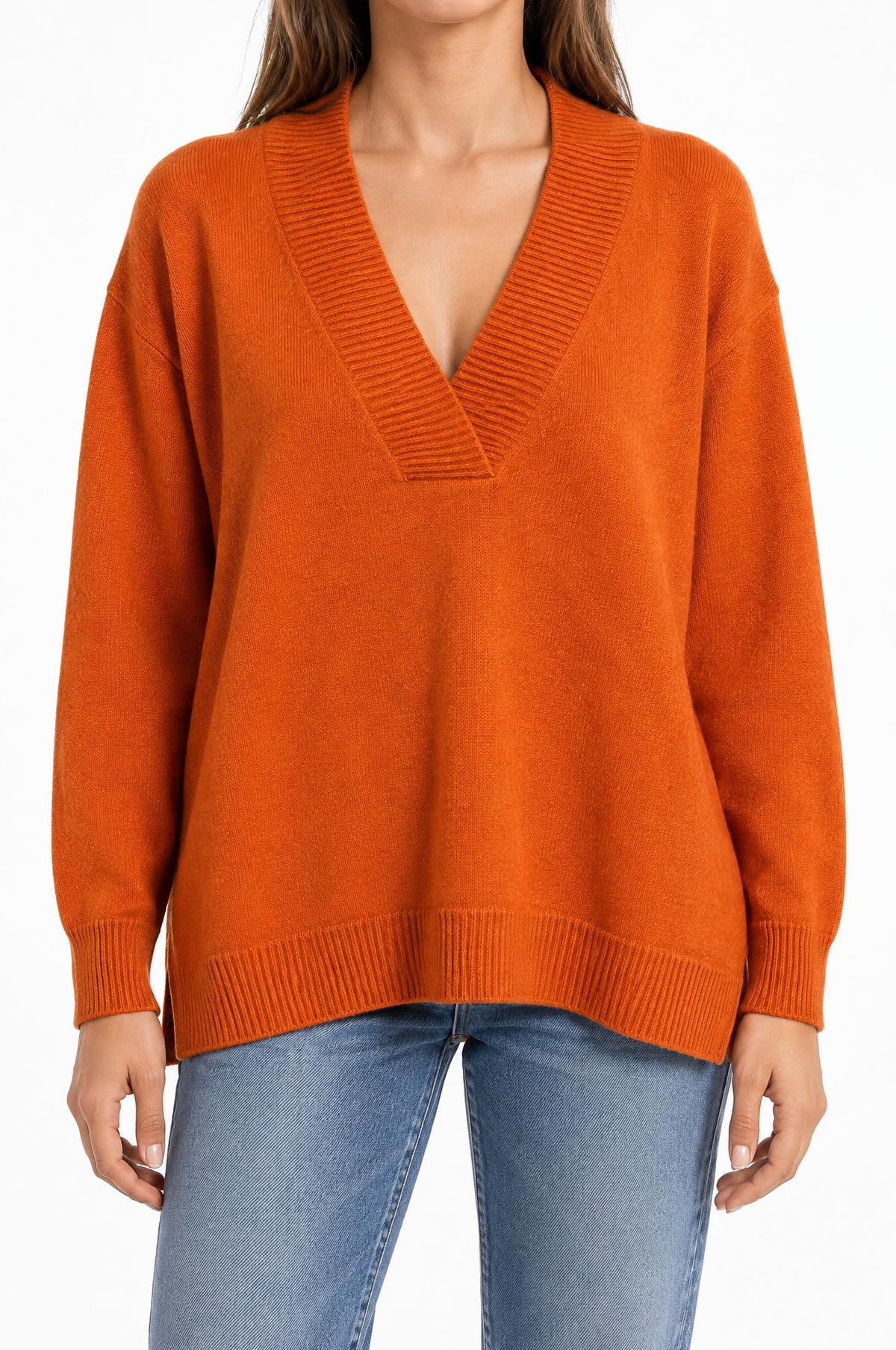 Jersey Solocasmir Pico Naranja