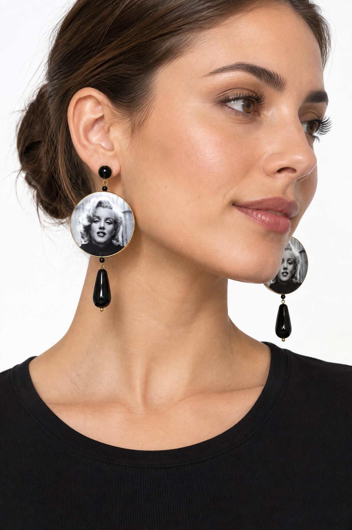 Pendientes Fabrizio Marcantelli Redondo Marylin Monroe
