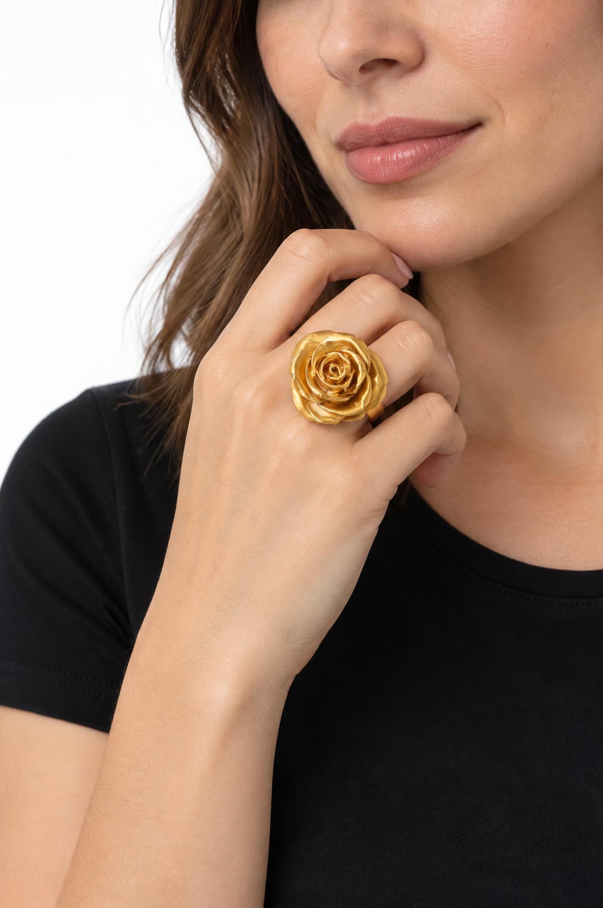 Anillo Fabrizio Marcantelli Flor Dorada