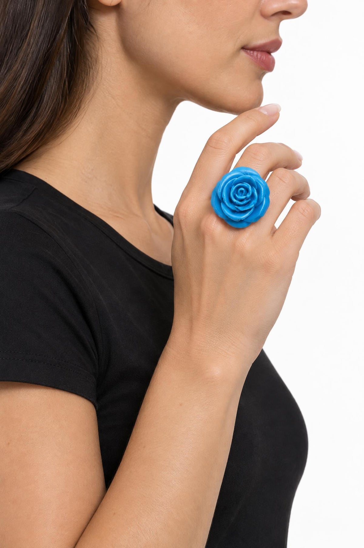 Anillo Fabrizio Marcantelli Flor Azul