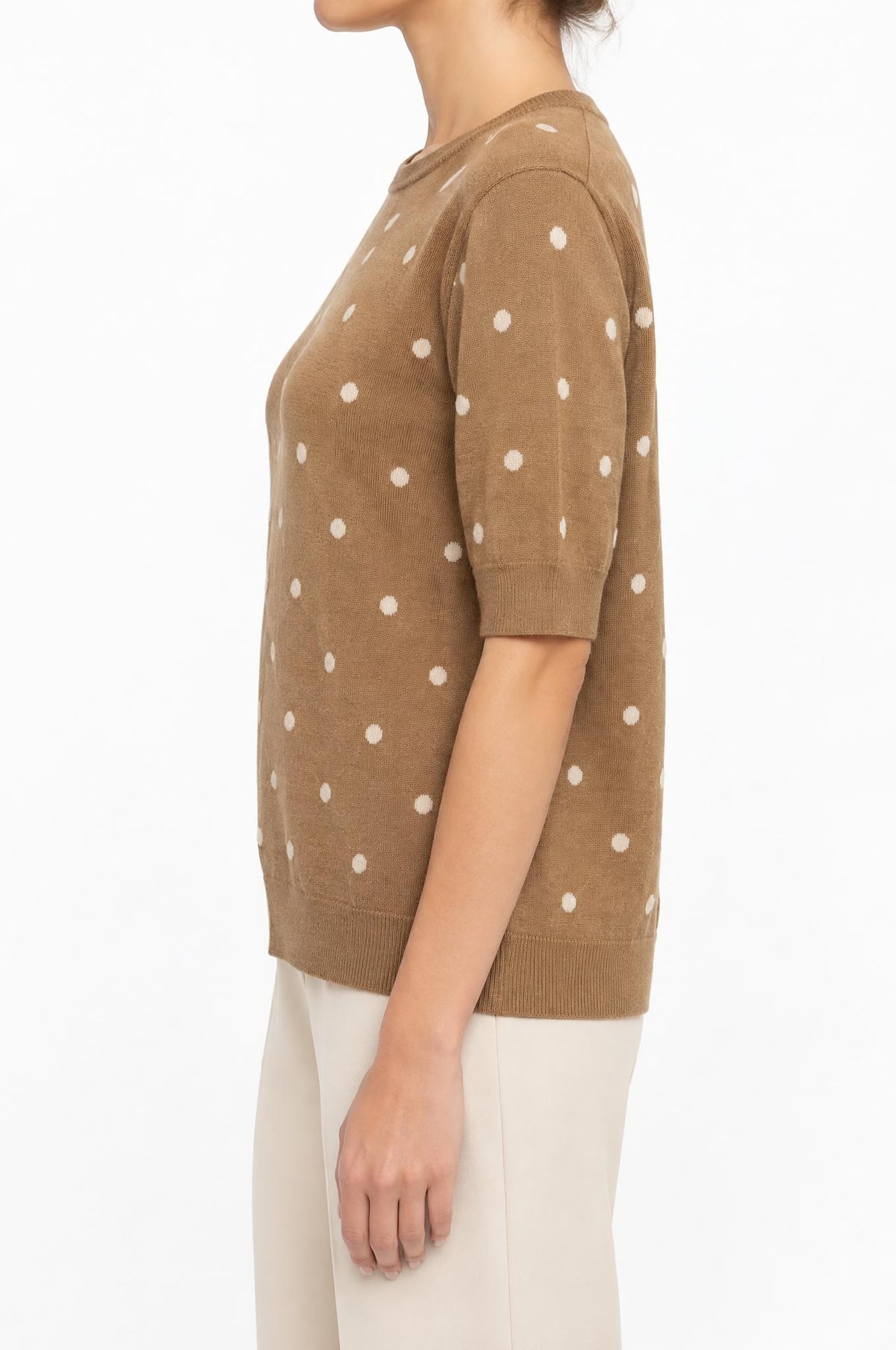 Majestic Short Sleeve Jersey Beige Specks