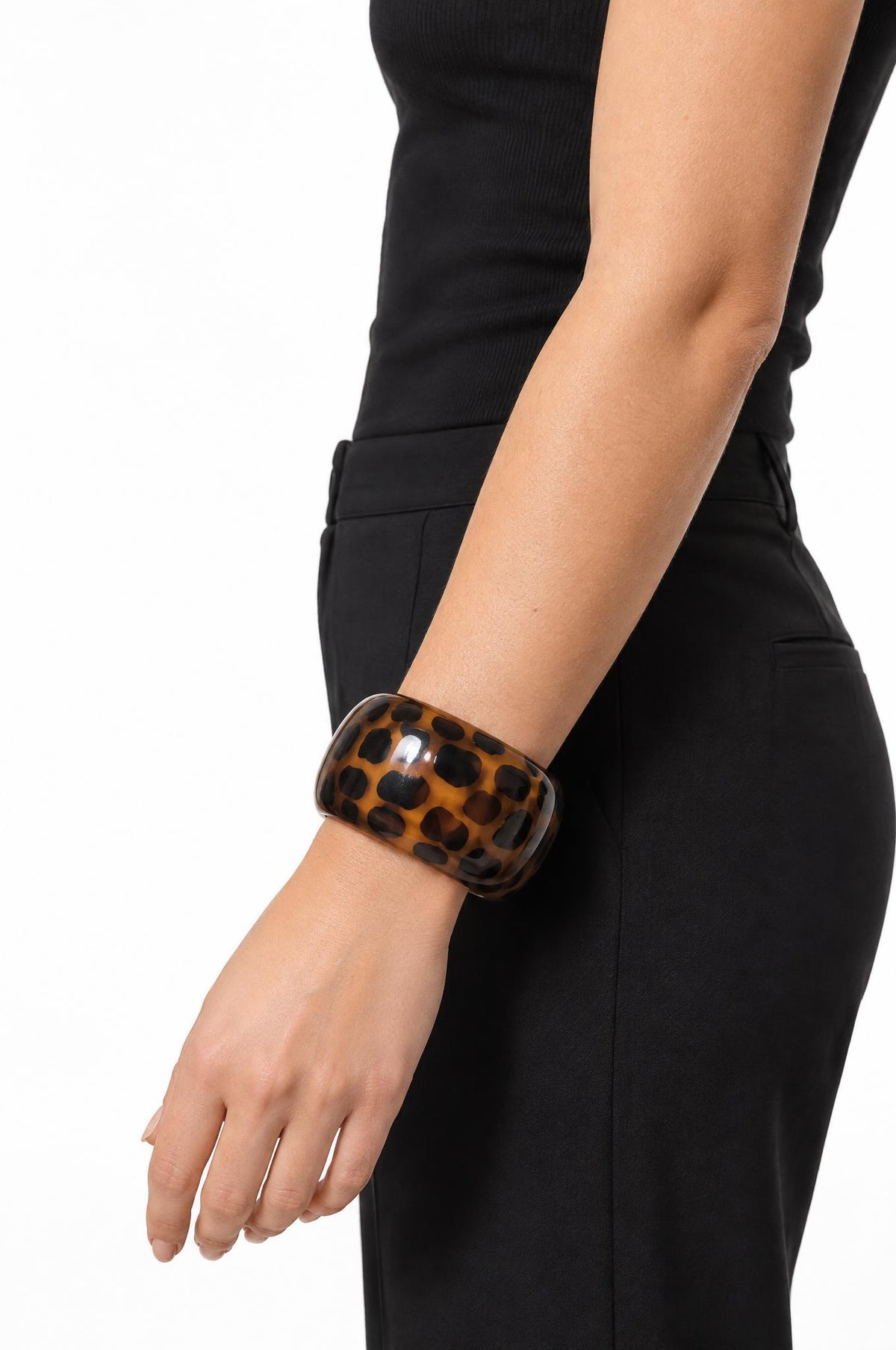 Pulsera Il Baco Da Seta Rígida Leopardo