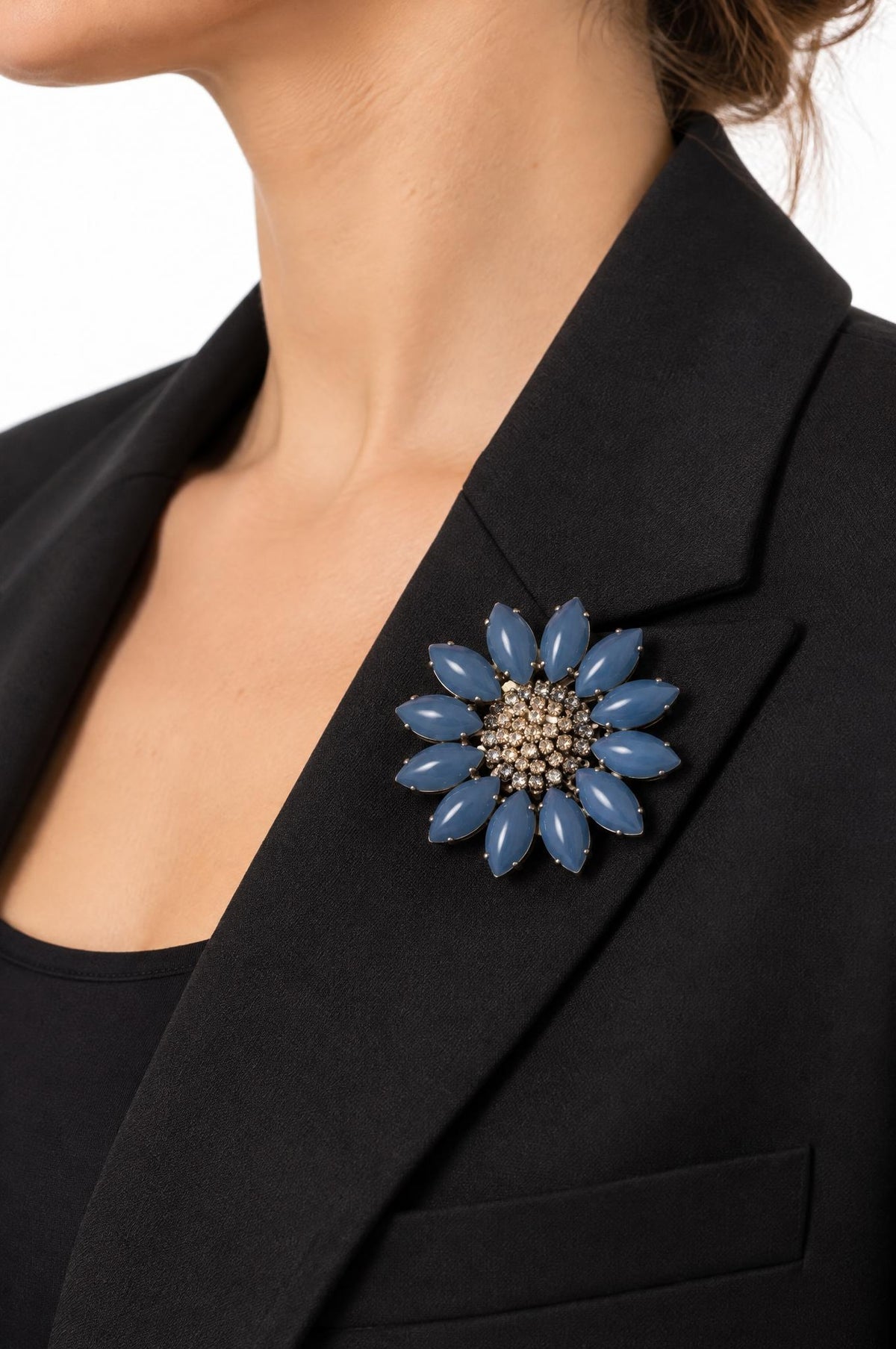 Broche Unique Girasol Azul