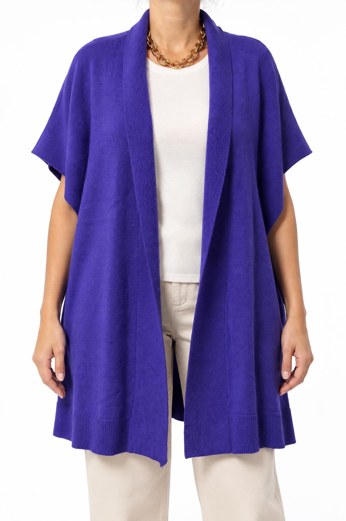 Cardigan Solocasmir Larga Violeta