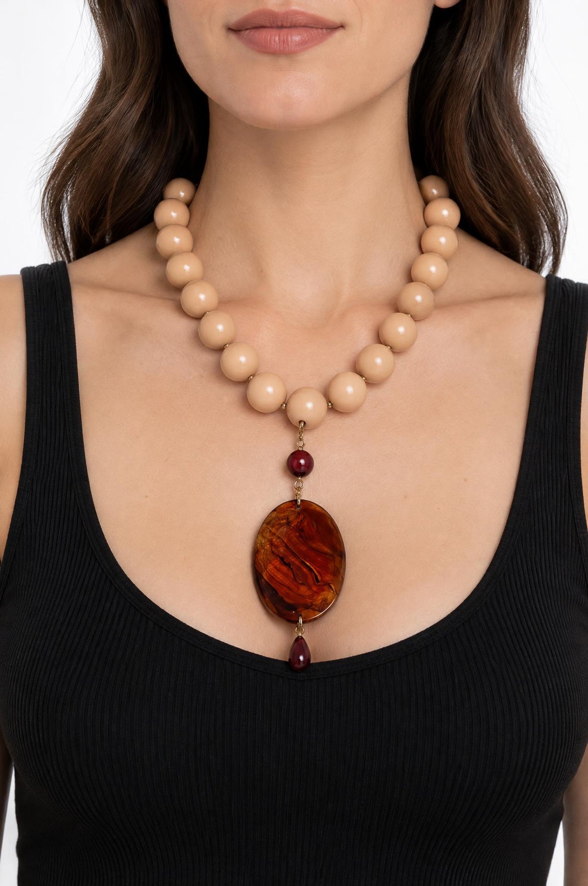 Choker Il Baco Da Seta Amber Pendant