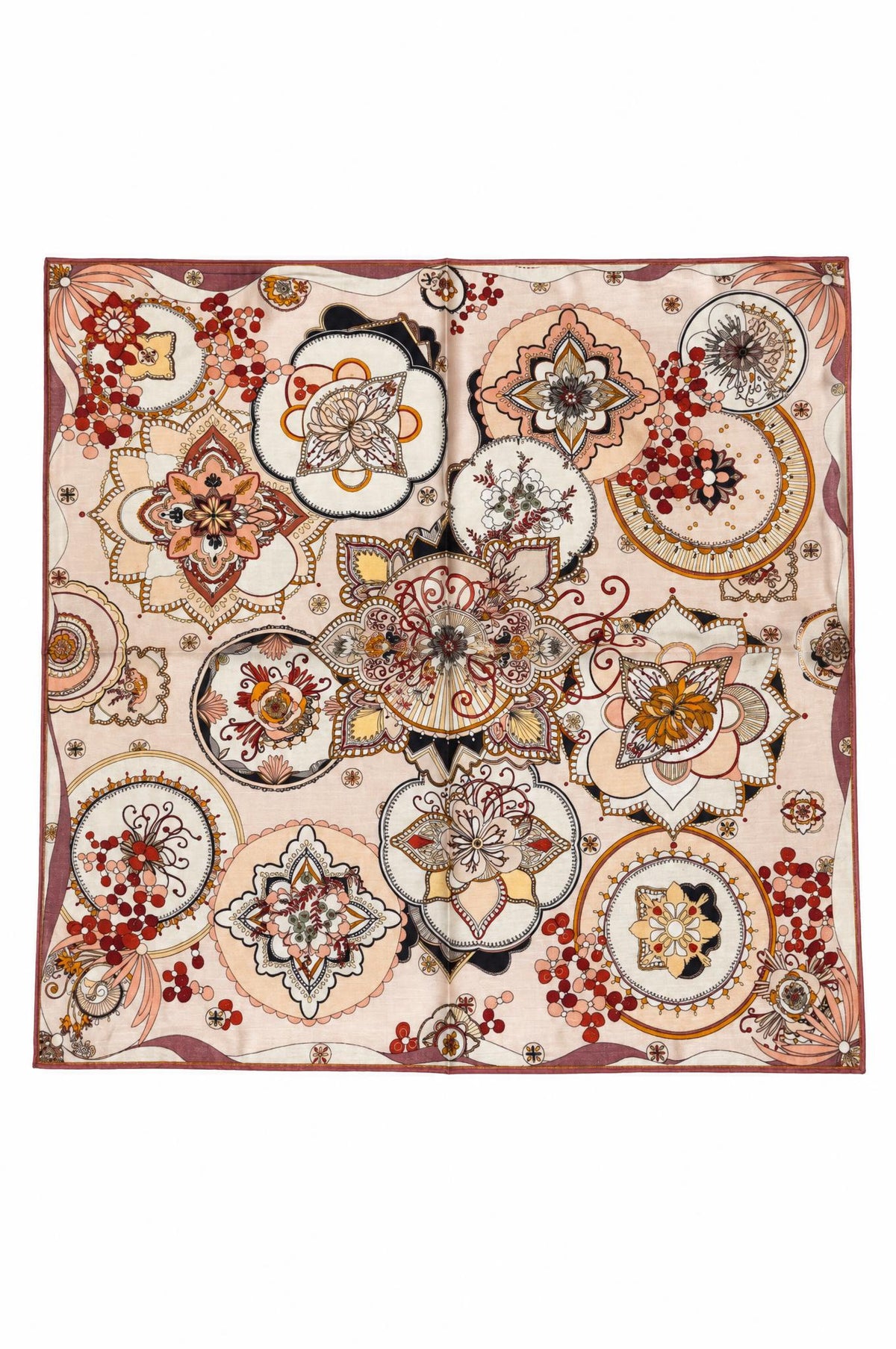 Pañuelo Maison Fanli Mandala Floral Rosa