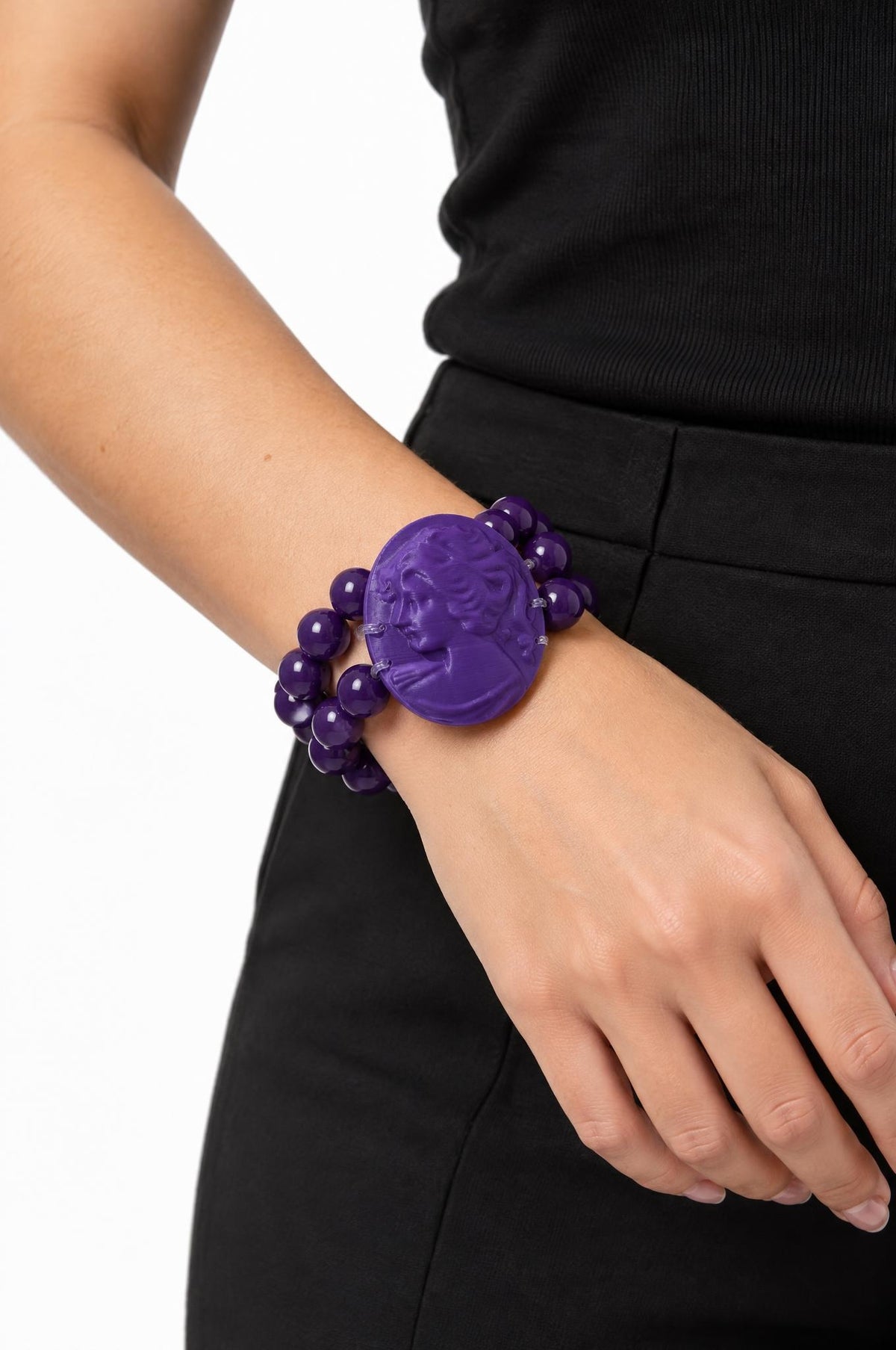 Fabrizio Marcantelli Purple Cameo Bracelet
