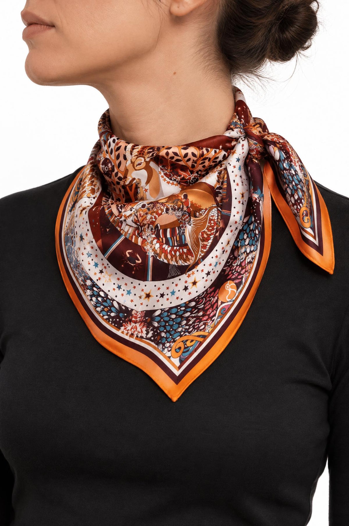 Foulard Maison Fanli Capricornio Naranaja