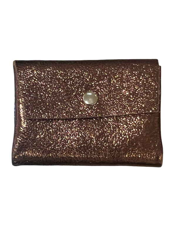 Brown glitter wallet