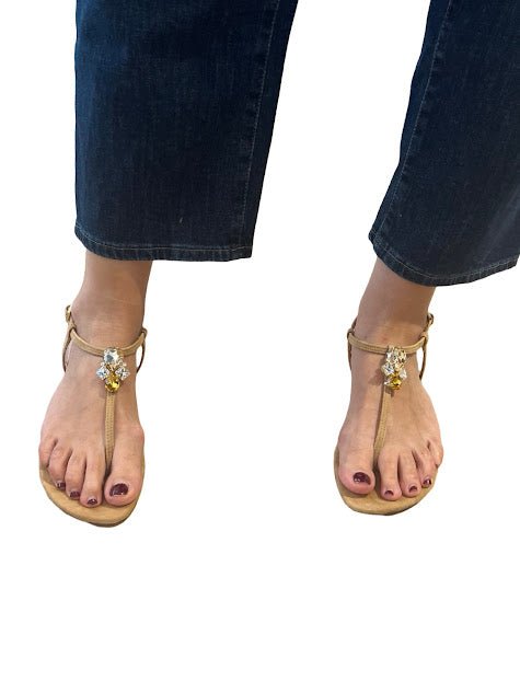 Sandalia Le Capresi Jasmine Piedra Camel