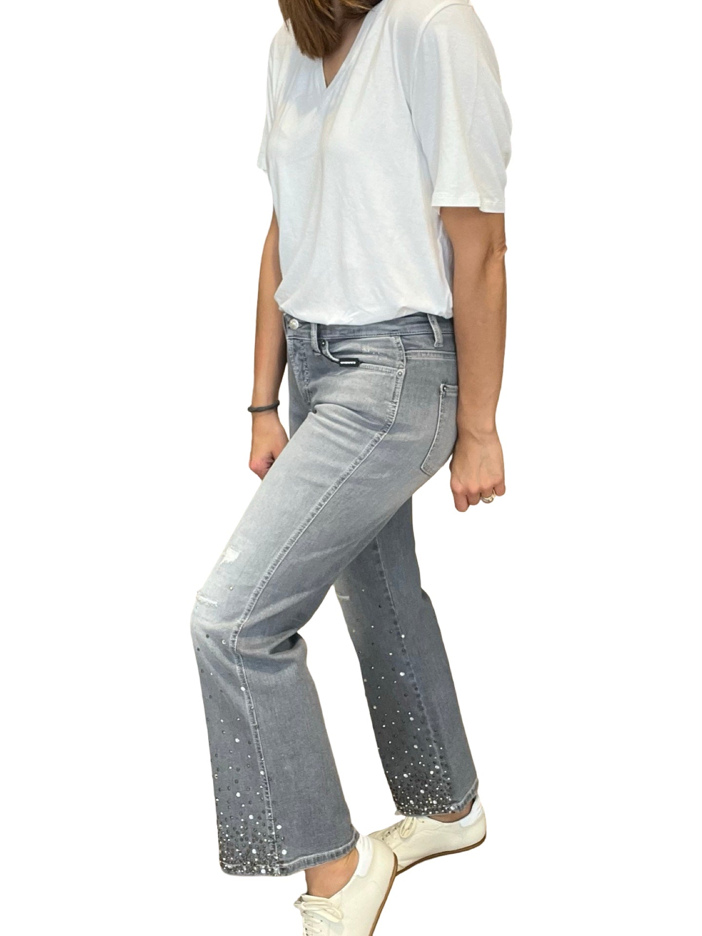 Jeans Cambio Francesca Gris Piedras