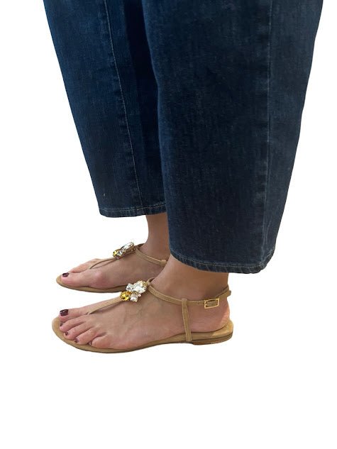 Sandalia Le Capresi Jasmine Piedra Camel