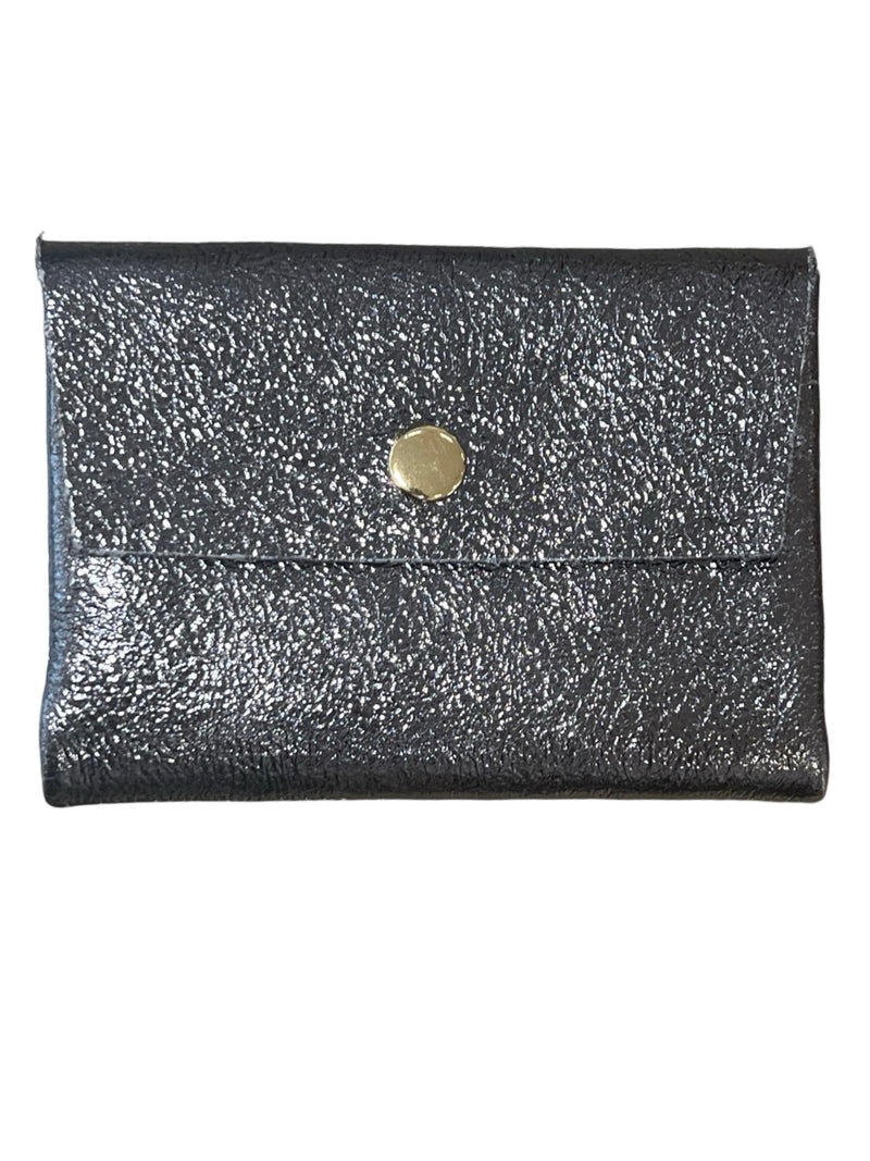 Gray glitter wallet