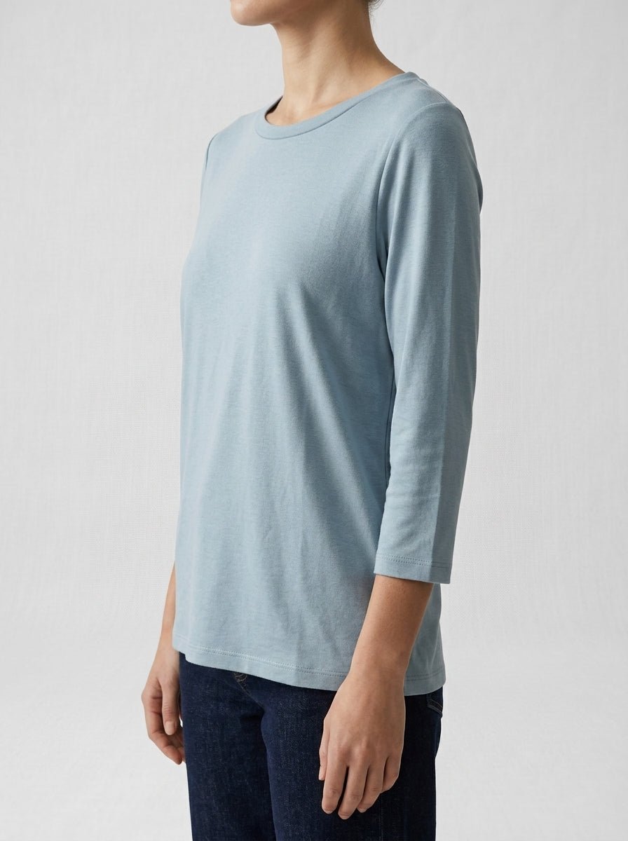 Camiseta Majestic Filatures Cuello Marinero Azul Cala