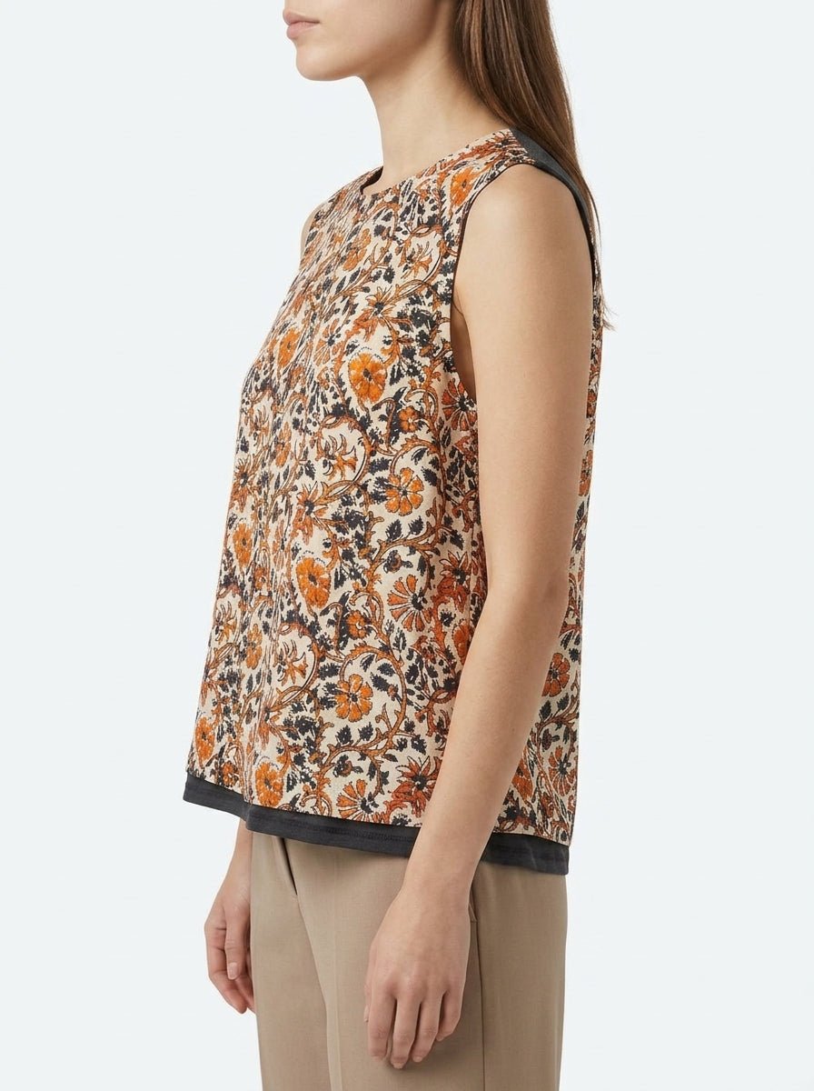 Top Whicy Milano Flores Naranja