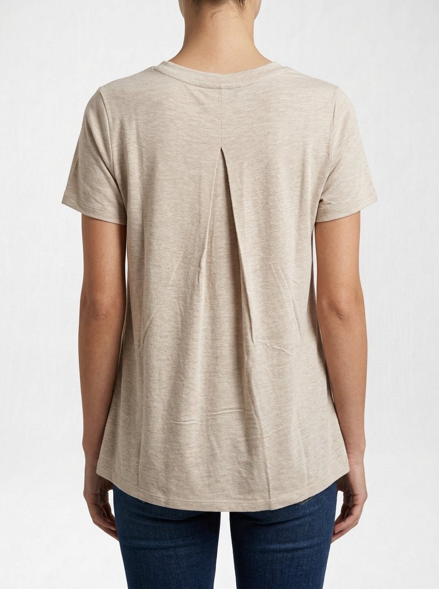 Camiseta Majestic Pinza Detras Beige