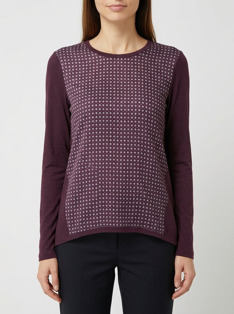 Camiseta Whyci Milano Geometrico Púrpura