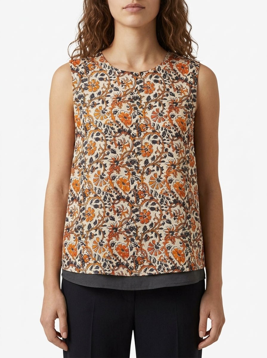 Top Whicy Milano Flores Naranja