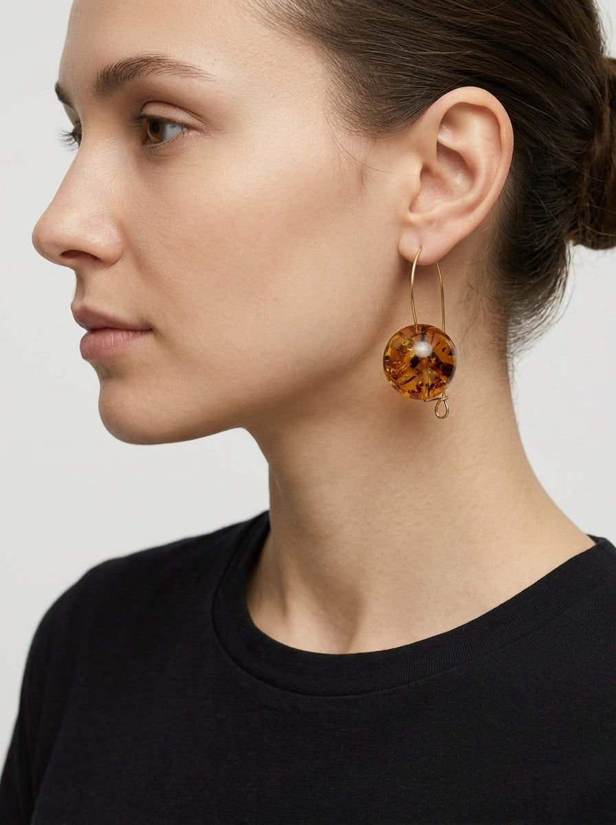 Pendientes Fabrizio Marcantelli Bola Caramelo