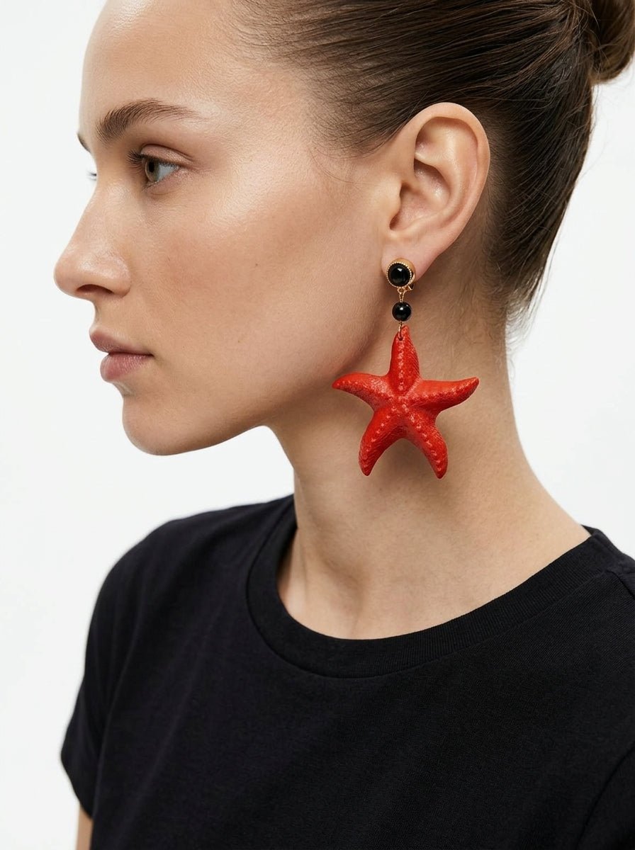 Pendientes Fabrizio Marcantelli Estrella Marina Coral