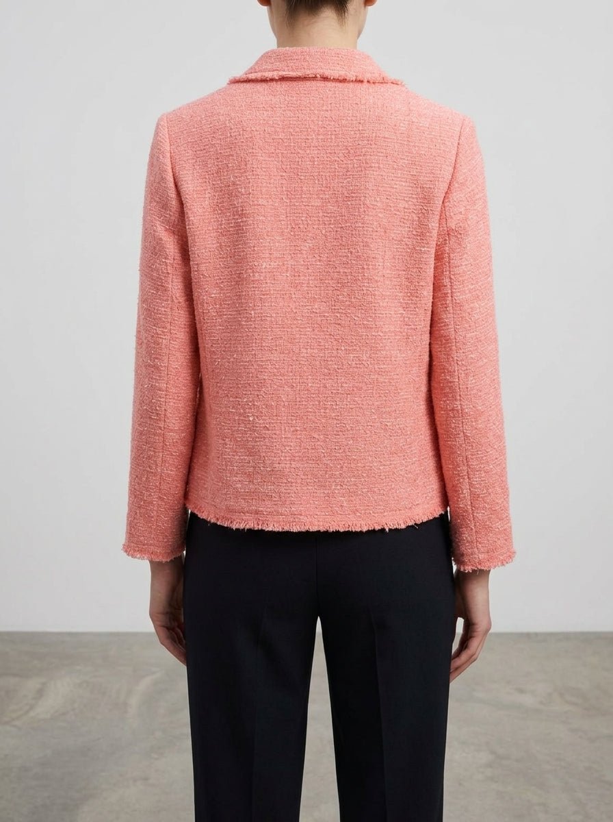 Chaqueta Base Milano Jaspeada Rosa Blanca