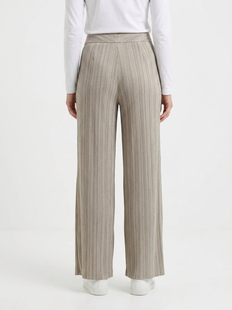 Pantalón AgoeFilo Via Panama Rayas Beige