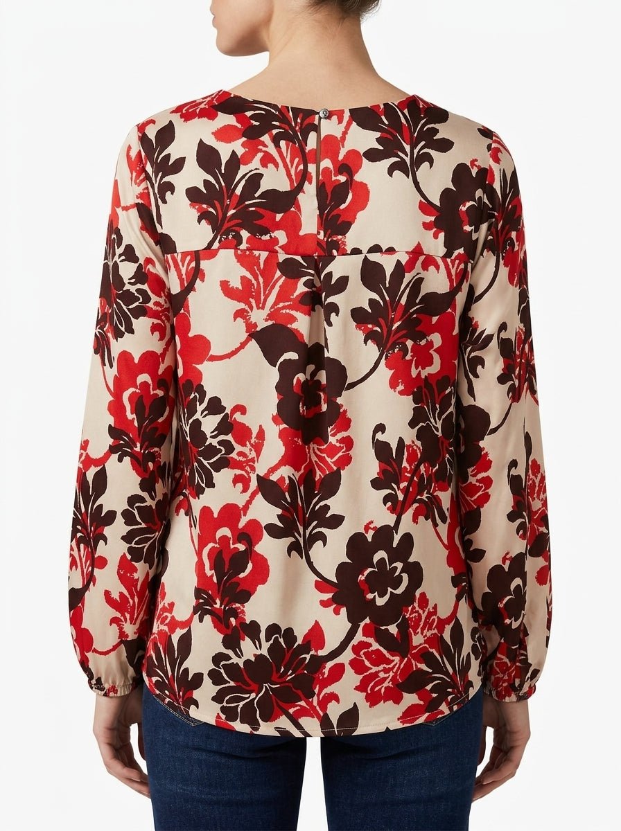 Blusa Justmine Flores Rojo
