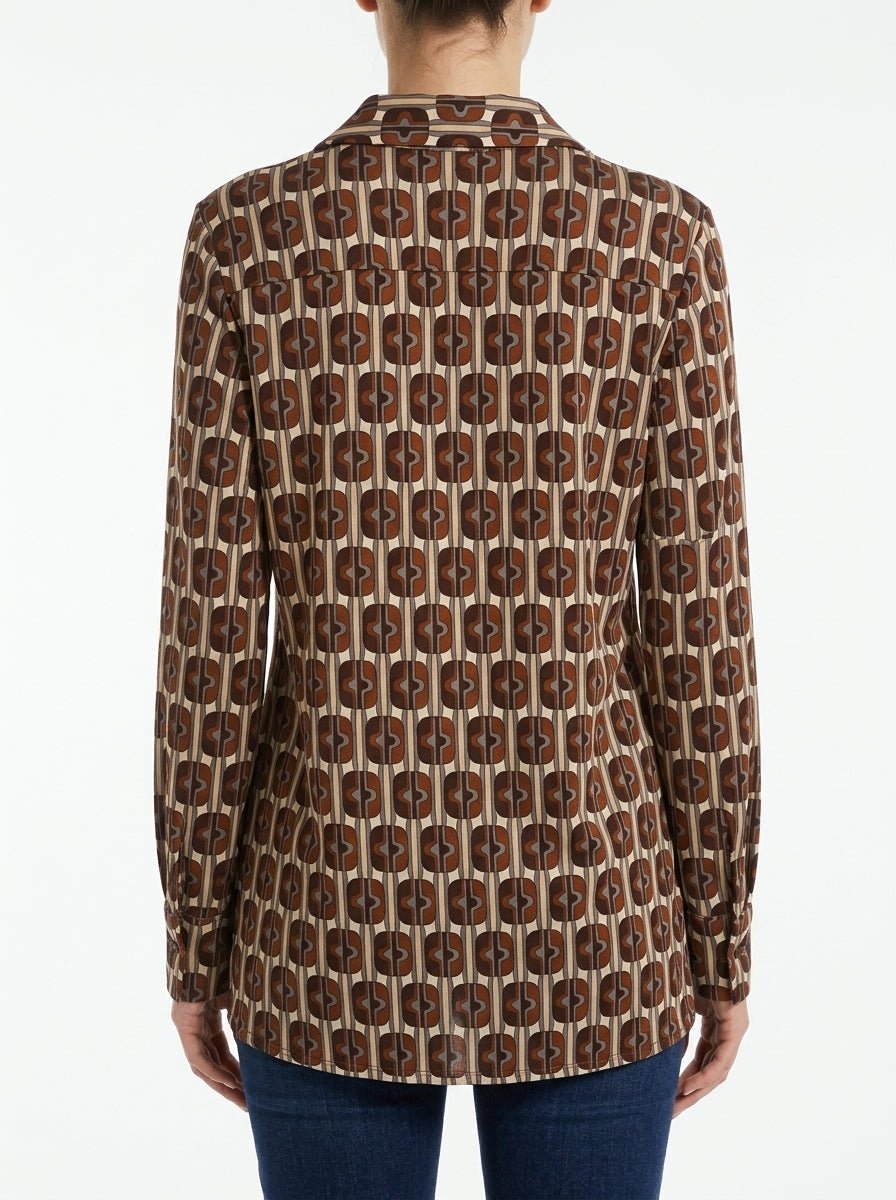 Top Monika Varga Estampado Marrón