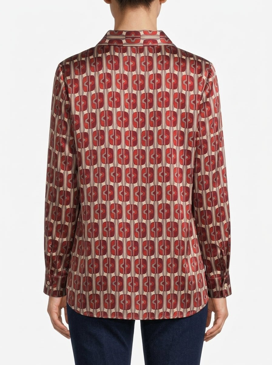 Camisa Monika Varga Estampado Granate