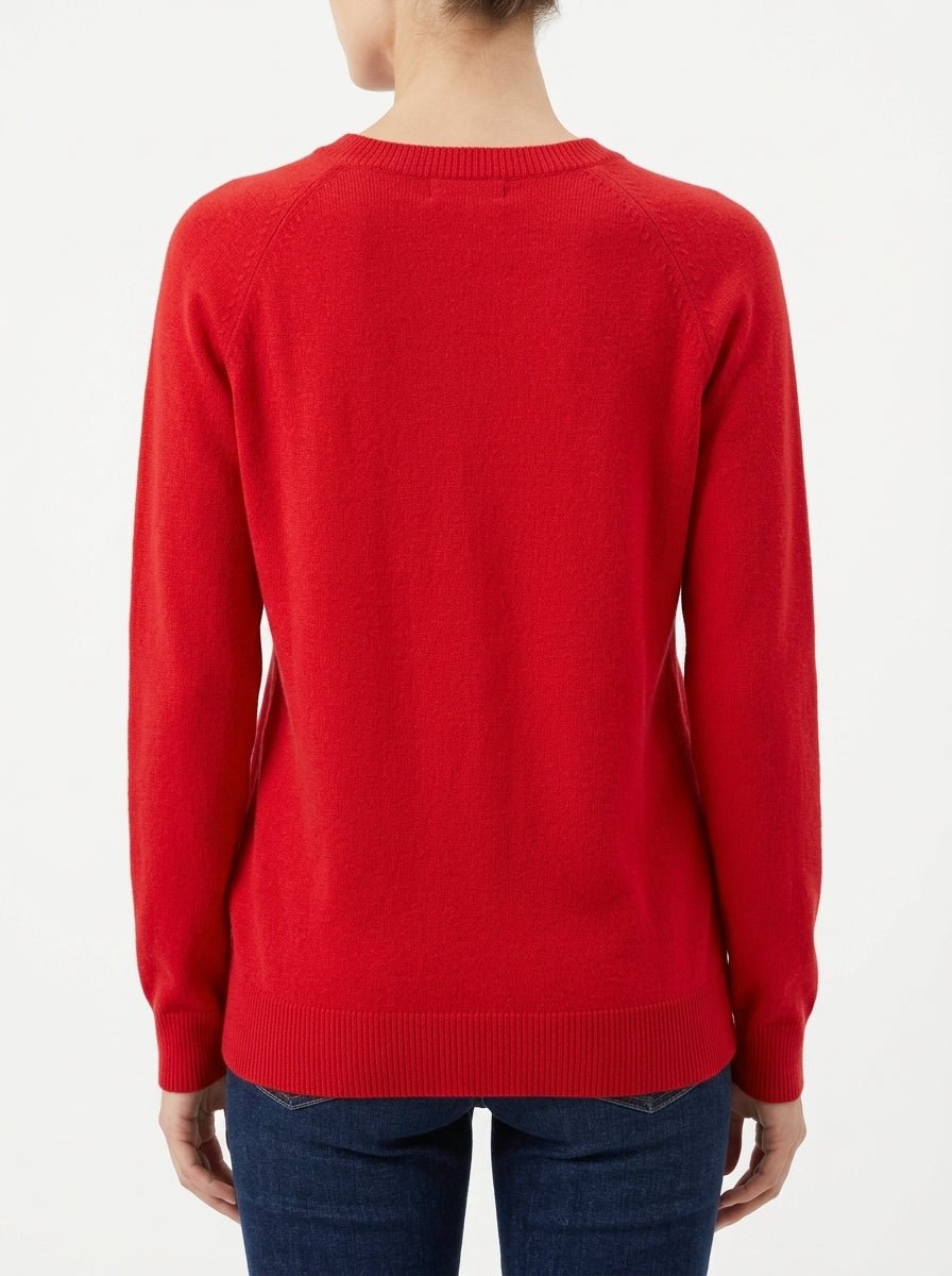 Jersey Floor Cuello Redondo Rojo