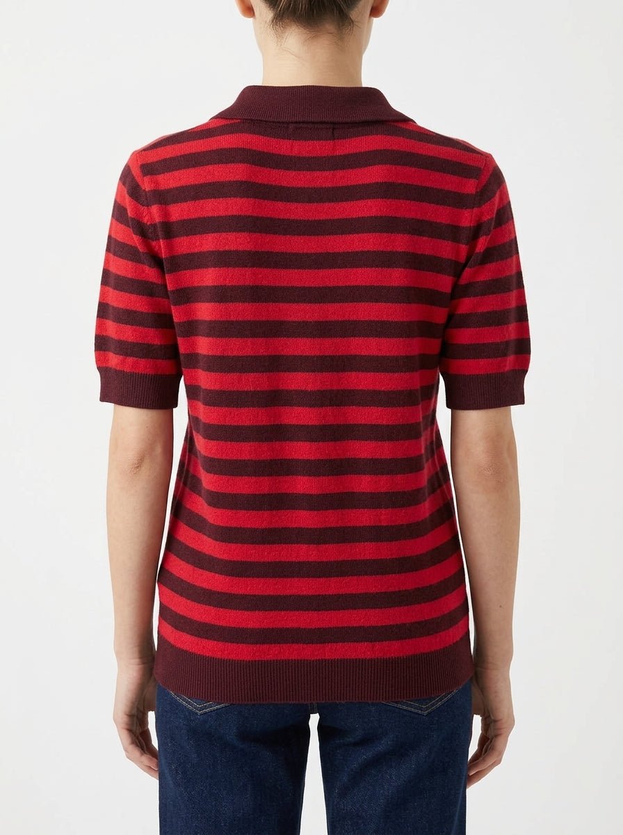 Jersey Floor Rayas Rojo