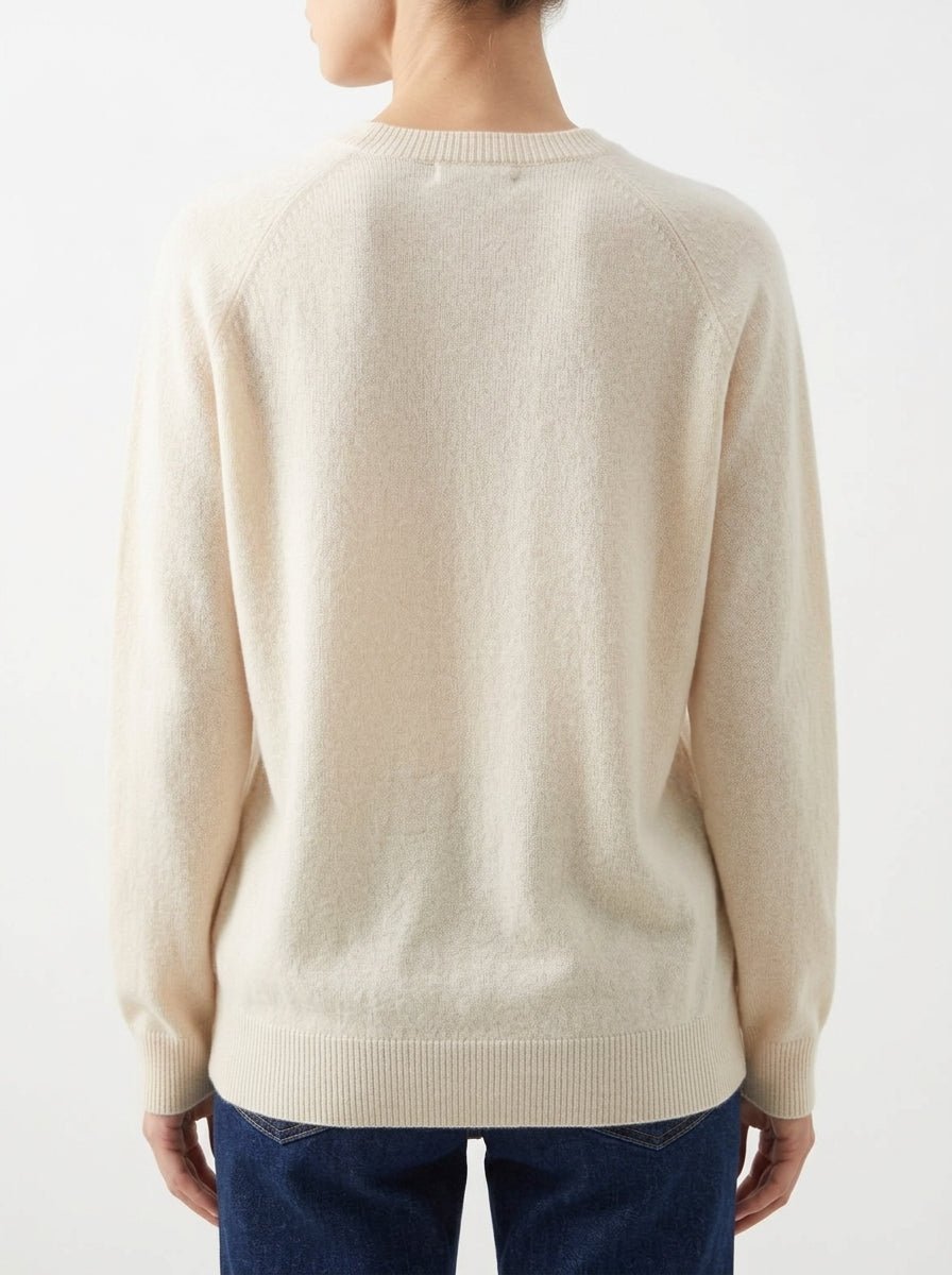Jersey Floor Cuello Redondo Crudo