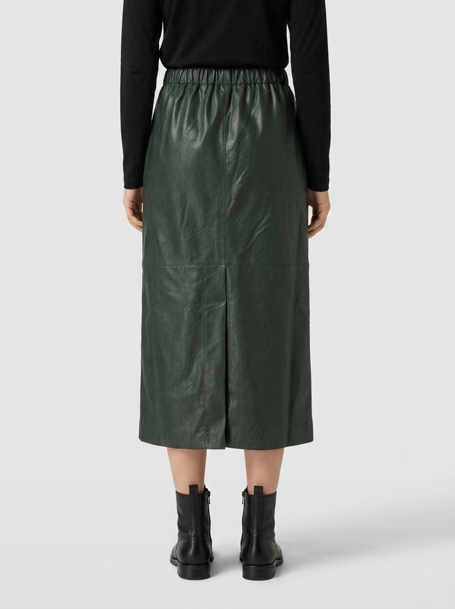 Falda Floor Polipiel Verde