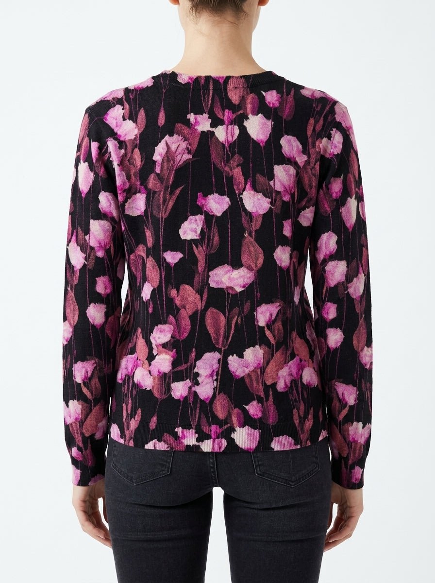 Cardigan In Bed With You Flores Negro