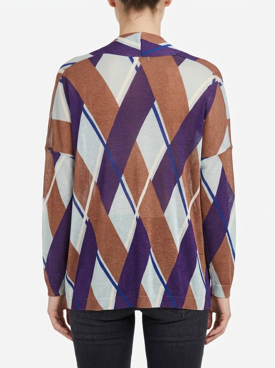 Chaqueta In Bed With You Punto Rombos Morado