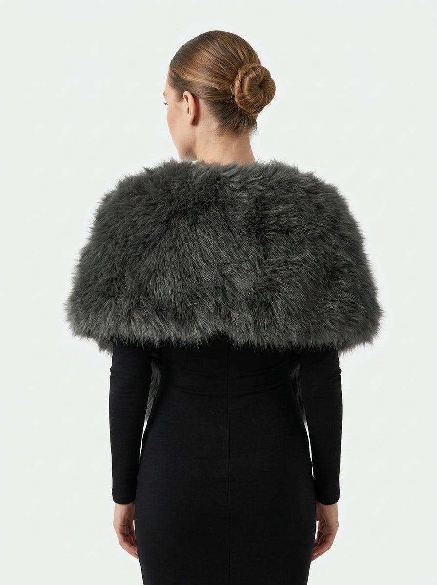 Estola Betta Corradi Silk Bolsillos Gris