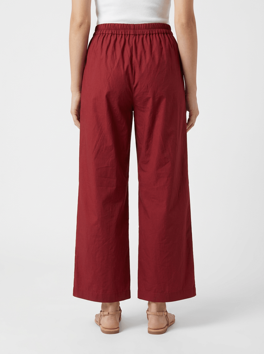 Pantalón Niu Ancho Burdeos