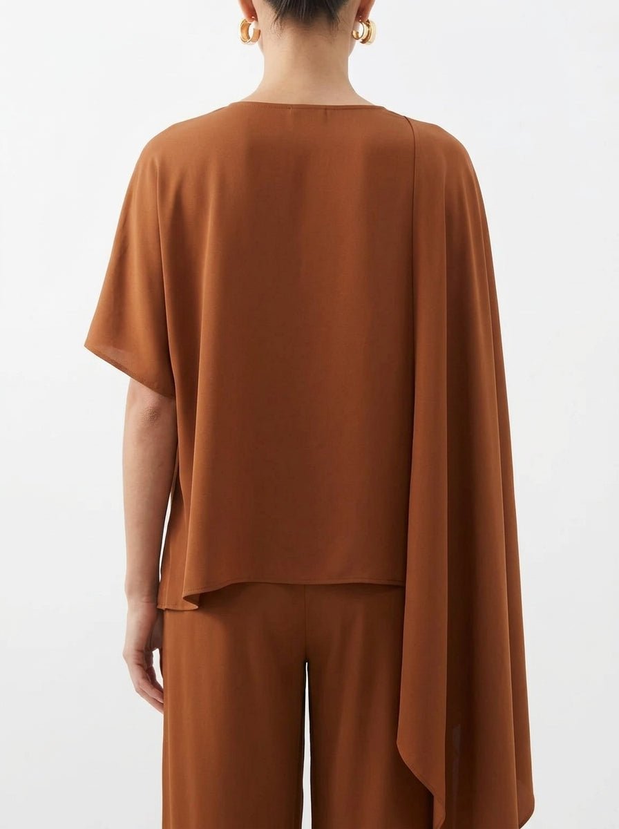 Camisa Poncho Sissi Otto Style Camel