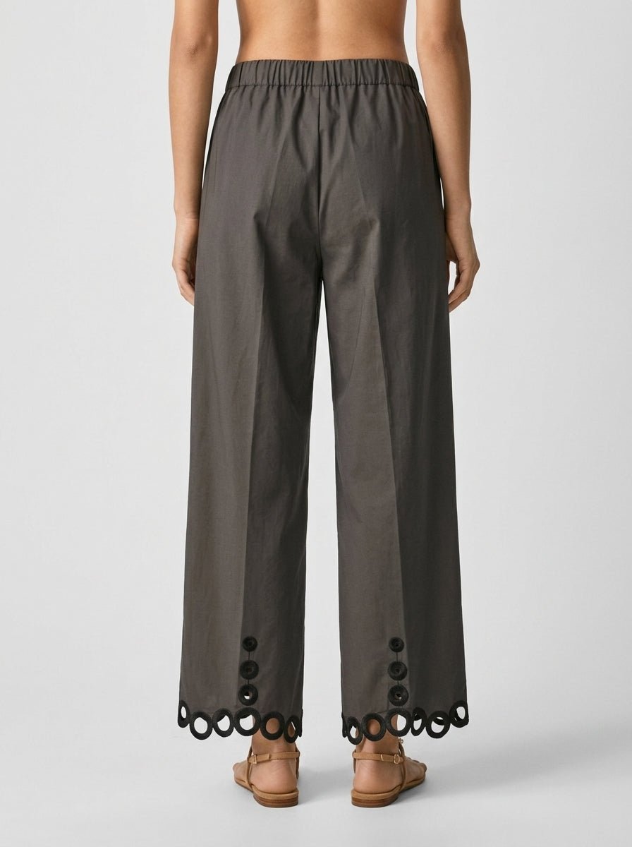 Pantalón Whyci Milano Ancho Calado Marrón
