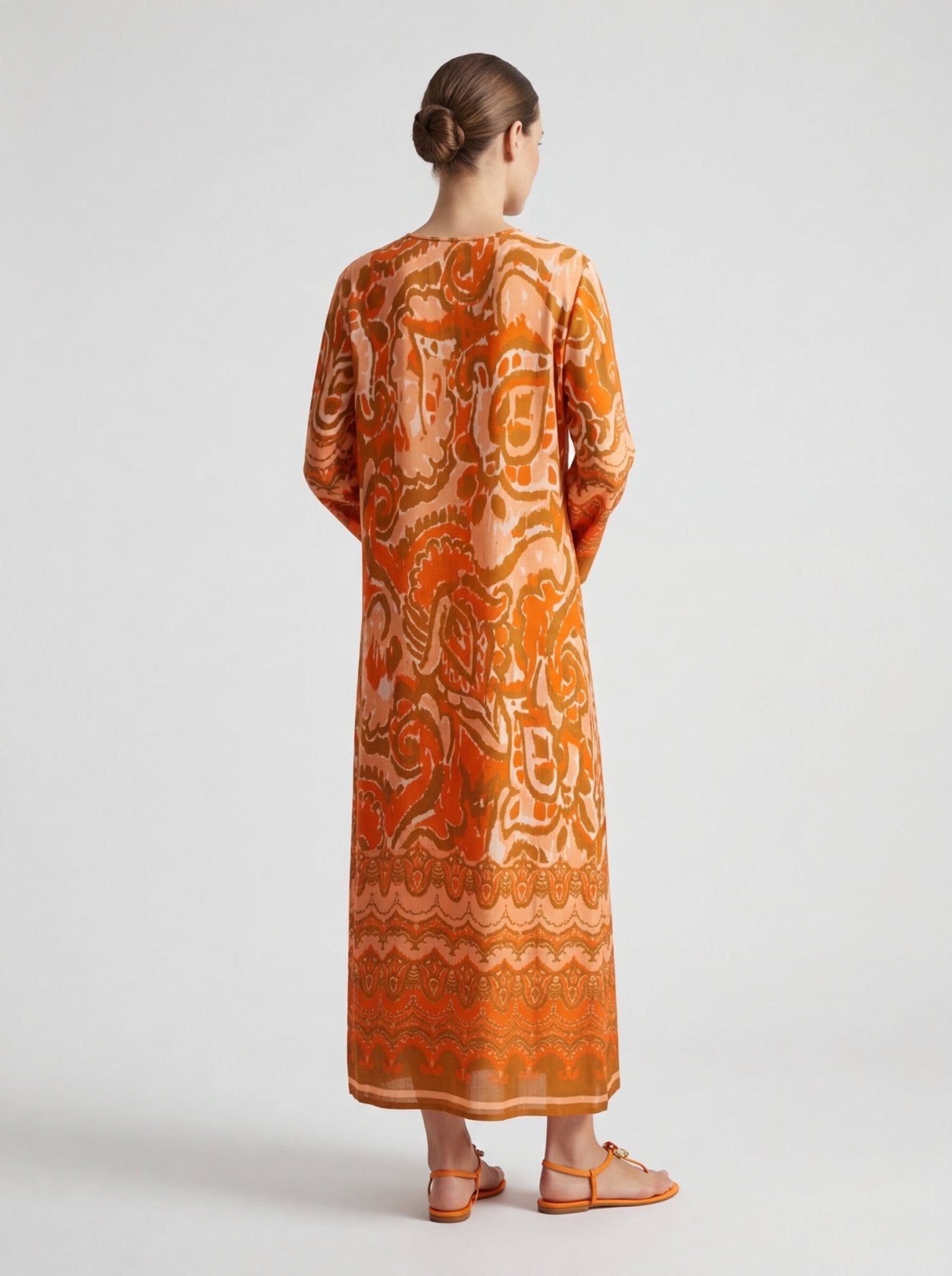 Vestido One Season Llew Maxi Valencia Naranja